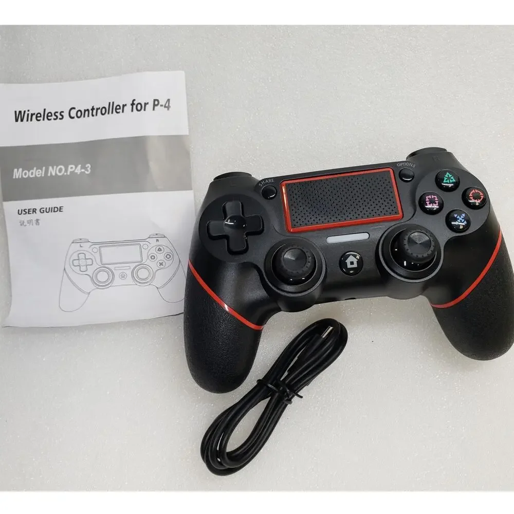 Wireless Controller for PS4 / PC (Black with Red Accents)